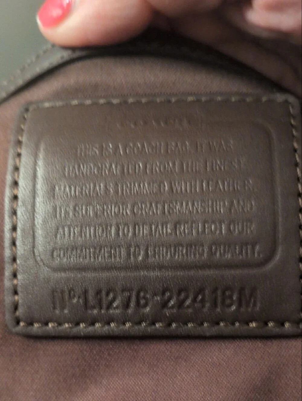 Coach Hampton Khaki and Chocolate Signature Stripe Shoulder Bag